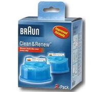 Braun Cartouches De Recharge Clean & Renew CCR, Nettoyant Pour Rasoir Pack De 2