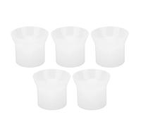 Lotion Funnel Set 5pcs Round White Plastic Bottle Filling Refill Essential Oils Shampoo Transfer Funnel for Skincare Products Dispensing
