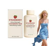 Lotion pour le corps à la fraise - Crème hydratante réparatrice pour le visage et le corps - Traitement hydratant intense pour le sec, les genoux, les mains des coudes, aide à réduire les bosses de la