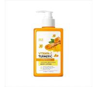 Lotion pour le corps à la vitamine C, au curcuma et au rétinol, éclaircissant et éclaircissant, réduit les impuretés, hydrate intensément la peau, assure un teint uniforme et lumineux
