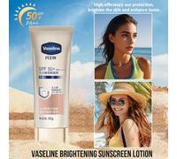 Lotion solaire éclaircissante Vaseline, protection solaire, indice de protection élevé, protection UV, SPF 50+ PA++++, micro-cristaux Vaseline, hydratante et rafraîchissante, peau éclatante, réparatio