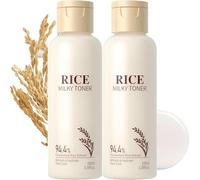Lotion tonique au riz pour le visage, 100 ml, lotion tonique au lait de riz coréen, hydratante et tonifiante, améliore la texture de la peau et réduit les pores, améliore la fermeté de la peau (2PCS)