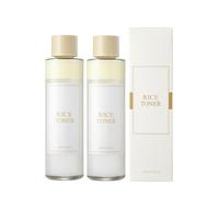 Lotion Tonique au Riz pour une Peau Repulpée et Hydratée - Essence Visée aux Nutriments qui Affine et Renforce la Barrière Cutanée, Formule Équilibrante et Lissante pour un Éclat Hydratant(2pcs)