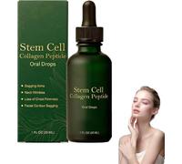 Lotmay Gouttes orales de peptide de collagène naturel, gouttes de peptides de collagène anti-âge, peptides de collagène liquide hydrolysés pour soulever et raffermir la peau (1 pièce)