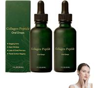 Lotmay Gouttes orales de peptide de collagène pour femme, peptides de collagène liquide hydrolysés pour soulever et raffermir la peau et réduire les rides, 30 ml (2)
