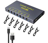 lotmusic Alimentation portable pour pédale de guitare 7 sorties CC isolées, batterie rechargeable intégrée de 3,7 V/10 000 mAh pour pédales d'effet de guitare basse 9 V avec protection contre les