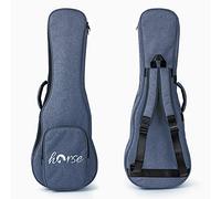 lotmusic Concert Ukulele Case Black Ukulele Padding Bag for 26 inch Ukulele Thick Durable with Storage Blue