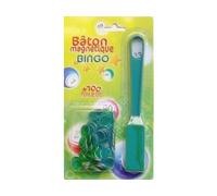 Loto : 100 pions magnétique Vert et ramasse jetons Vert - Set Accessoire Bingo + 1 Carte Tigre - Jeu