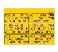 Loto Bingo - 6 Grilles De Loto Sur 1 Plaque En Carton Ep. 1.5 Mm, Jaune Intense - Accessoire Joueur, Materiel - Set Planche Et Carte