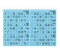 Loto bingo - 6 grilles de loto sur une plaque en carton epaisseur 1 mm bleu - materiel accessoire joueur - kit planche et carte tigre Bleu