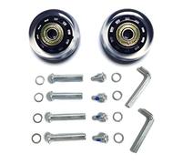 LOTOWELZON Roues de rechange noires et claires de 45 mm pour valise, roues en caoutchouc, roues de rechange pour trolley Samsonite avec roulements à billes de 8 mm, kit de réparation (OD45*W18mm/1,77