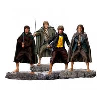 LOTR SEIGNEUR ANNEAUX SET 4 X STATUE FRODO SAM MERRY PIPPIN 1/10 IRON STUDIOS