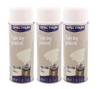 lots 3 bombes de peintures acryliques en aerosol brillance resistant a l’eau multi usages blanc