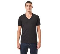 G-star Base Ribbed Premium 1 By 1 Short Sleeve V Neck T-shirt 2 Units Noir XL Homme