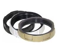 Lots de 3 bagues pr douille E27 TIBELEC, plastique, noir, blanc et or