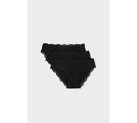 Lots de 3 culottes en coton et dentelle - Jim - XL - Noir - Femme - Etam