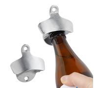 Lots de 4 décapsuleurs muraux ouvre-bouteilles en métal zingué 70 g léger