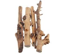 Lots de 4 décorations Emours en bois pour terrarium - Décor naturel pour reptiles