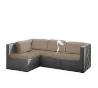 Lots De 8 Housses De Coussins De Siège Imperméables (4 Housse de Coussin d'assise + 4 Housse de Coussin Dossier), Housses De Coussin De Chaise De Meubles De Patio/Jardin (Kaki)