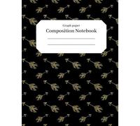 Lots Of Gold Arrows On Black Pattern Graph Paper Composition Notebook: Unique Notebook 8.5 X 11 - Graph Paper 5x5 - Fun Modern Designs And Pattern For School, Work Or At Home