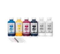 LOTSA. STYLE Recharge d'encre DTF Premium pour imprimantes Epson Impression de Film de Transfert Thermique (120ml x 6, CMJN Wh)