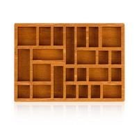 Lotsdonxia Boîte à ombre miniature en bois avec 25 compartiments, vitrine murale pour bibelots, objets de collection, décoration d'intérieur, étagère de rangement de style vintage