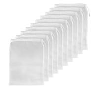 Lotsdonxia Lot de 10 sacs filtrants réutilisables en maille avec cordon de serrage pour jus, lait de noix, brassage de vin, brassage maison et fabrication de fromage (30 x 20 cm)
