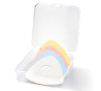 Lotsdonxia Lot de 4 craies de couture triangulaires avec boîte de rangement invisible - Avec stylos vibrants pour marquer les tissus en blanc, jaune, rouge et bleu