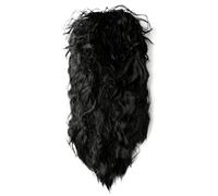 Lotsdonxia Perruque Rock Star - Jeu de rôle et accessoires années 70 et 80 Glam Rock Heavy Metal - Cheveux longs bouclés pour fêtes costumées (noir)