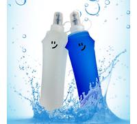 LotsJoy Soft Flask Lot de 2 bouteilles d'eau pliables 500 ml, sans BPA, pour le ski, le ski de fond, l'escalade, le cyclisme et la randonnée