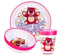 Lotso Lot de 3 couverts réutilisables Bicolore pour enfants Assiette, bol et gobelet, sans BPA