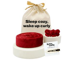 lotta curls Set de Rubans à Boucler Bordeaux Red