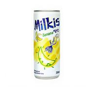 LOTTE Milkis Soda au lait pétillant saveur banane 250 ml
