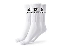 Lotto, 12 Paires Chaussettes de tennis homme/femmes en coton doux et respirant, certifiées OEKO-TEX, blanches, 35-38