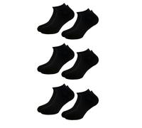 Lotto, 12 Paires Chaussettes homme, respirantes et légères, couvre-chaussures en coton doux, idéales pour course, gym, fitness, Pilates, Certificats OEKO-TEX, noir, 43-46