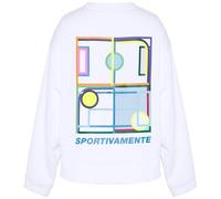 Lotto 1725129 Sweat-Shirt pour Femme, Coupe Ample I 11-0601 Blanc Brillant I L