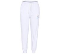 Lotto 1725133 Pantalon de survêtement pour Femme, Coupe Droite, Blanc Brillant, Taille S