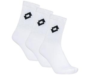 Lotto 3pack Unisex, Socks Chaussettes, Blanc éclatant, 43-46 Mixte