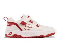 LOTTO Awery K Unisex Kids Basket, Blanc/Rouge, 32 EU