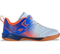 LOTTO SHOOTA K Baskets Unisexes pour Enfant Blanc/Bleu Taille 32 EU, Blanc/Bleu., 32 EU