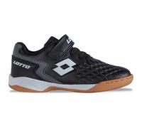 Lotto Dasher T Baskets Unisexes pour Enfant, Noir/Gris foncé, 38 EU