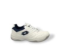 Lotto Hommes Chaussures 220635 Court Logo AMF Sneakers avec lacets, Blanc, 40 EU
