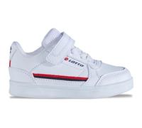 LOTTO Nandu M Unisex Kids Basket, Blanc/Rouge, 27 EU