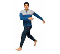 Lotto Pyjama Homme Coton Long - Mercerisé - Pyjama Homme D'été Léger Même grande taille, 1173 Jeans, XL
