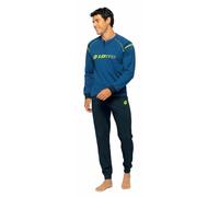 Lotto Pyjama Homme Coton Long - Mercerisé - Pyjama Homme D'été Léger Même grande taille, 1177 Jeans, M