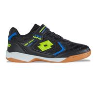 Lotto Soccera K Baskets Unisexes pour Enfant, Noir/Citron Vert, 31 EU, Noir/Citron Vert, 31 EU