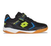 LOTTO Soccera K Unisex Kids Basket, Noir/Citron Vert, 32 EU
