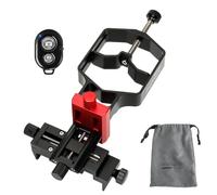 Lottsall Tridaptor Adaptateur de digiscopie universel, 3 axes de haute précision, support en métal avec télécommande, longue-vue télescopique, microscope monoculaire et jumelles pour tous smartphones