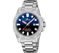Lotus 18926/4 Diver montre homme en acier inoxydable date argentée