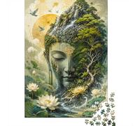 Lotus Arbre Cascade 1000 Pièces Mini Puzzle pour Adultes Décoration Maison | 52x38cm Papier Amateurs De Puzzles Détente Intellectuelle Puzzle Artisanal Cadeau Anniversaire